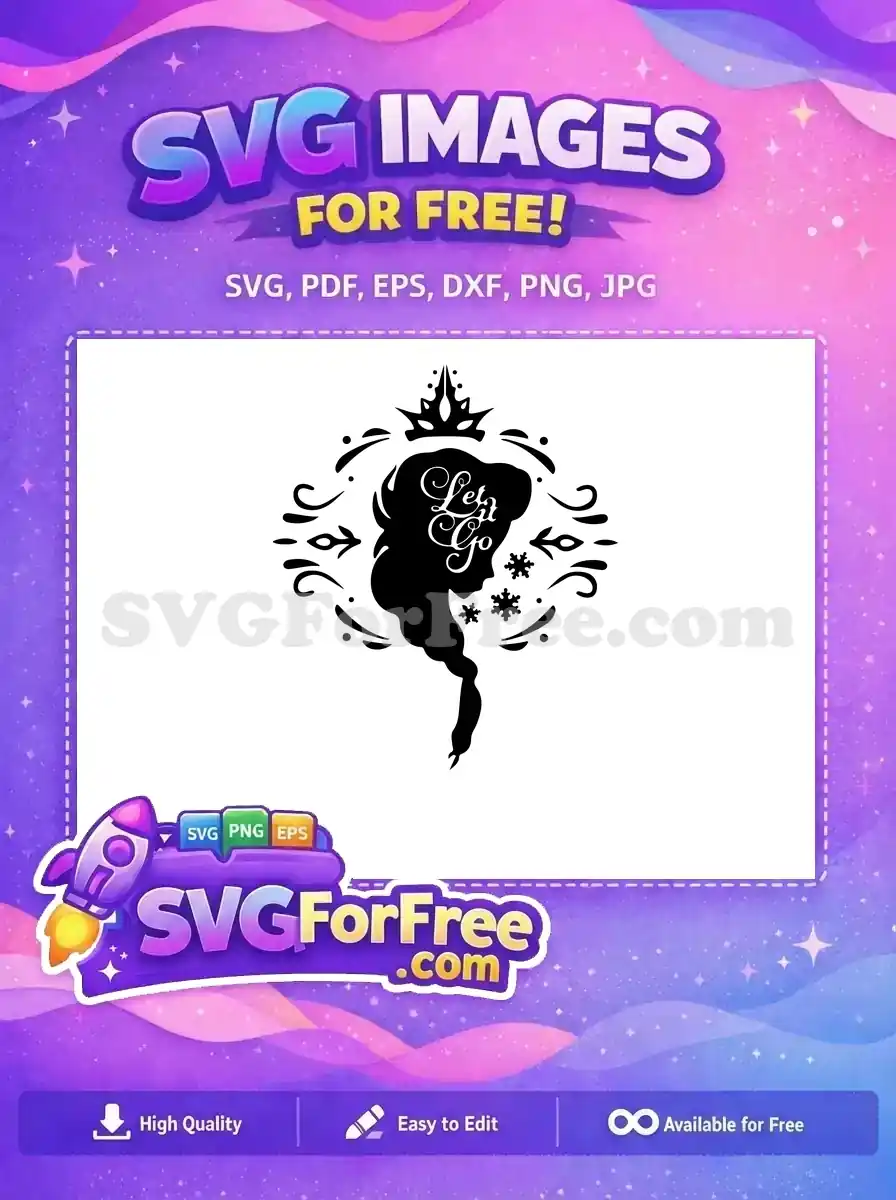 Free Elsa Smiling Free Snowflake Design Frozen Free SVG 3