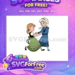 Free Young Anna Free Blond Elsa Frozen Free SVG - Instant Download