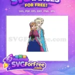 Free Smiling Anna Free Elsa Holding Hands Frozen Free SVG - Instant Download