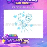 Free Elsa Snowflakes Detail Free Smiling Expression Frozen Free SVG - Instant Download