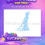 Free Elsa Silhouette Free Snowflake Dress Frozen Free SVG 2 - Instant Download