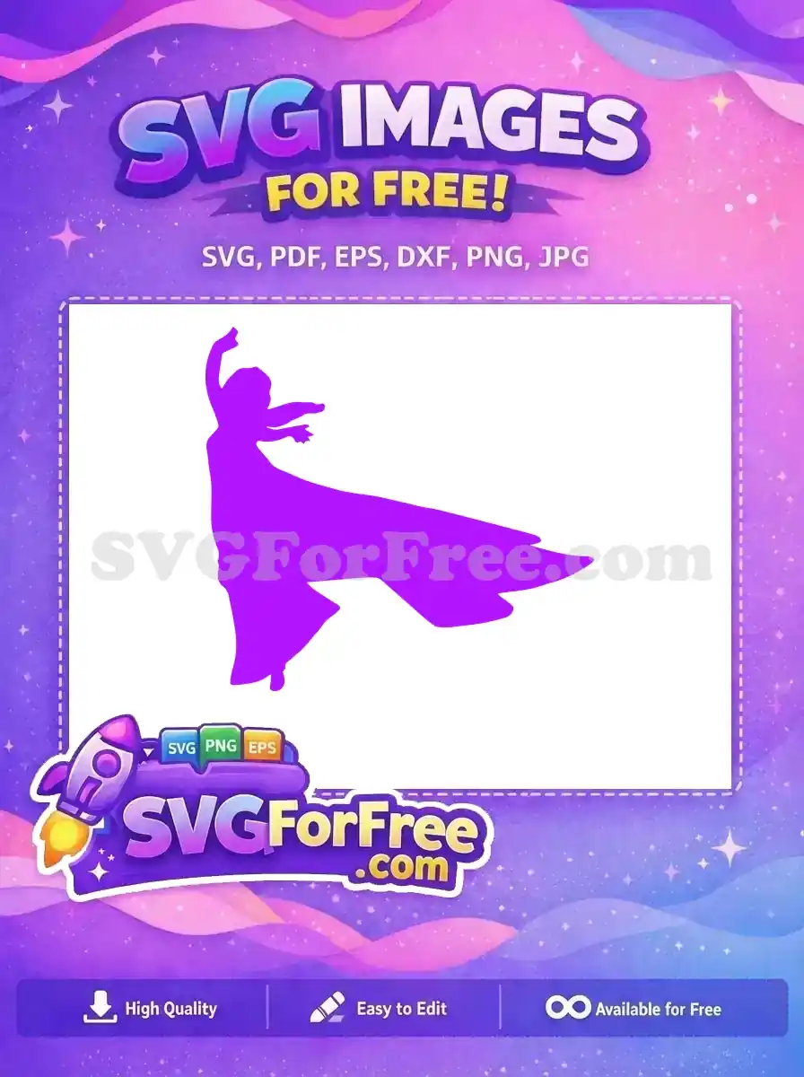 Free Purple Silhouette Elsa Dance Free Frozen Movie Free SVG