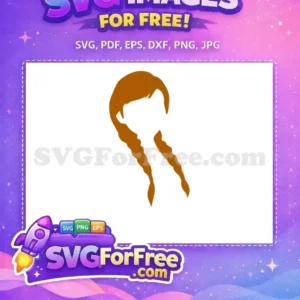 Free Brown Braided Hair Free Anna Hairstyle Frozen Free SVG
