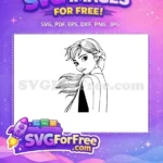 Free Anna Portrait Free Braided Hair Frozen Free SVG - Instant Download