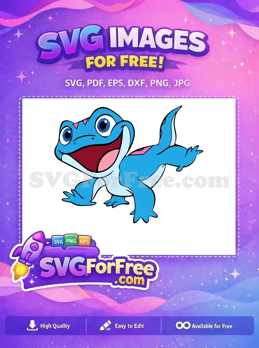 Free Blue Bruni Happy Free Salamander Frozen Movie Free SVG
