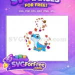 Free Bruni with Leaves Free Autumn Style Frozen Free SVG - Instant Download