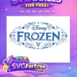 Free Disney Frozen Title Free Ornate Blue Free SVG - Instant Download