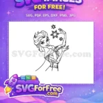 Free Elsa Smiling Free Snowflake Detail Frozen Free SVG 8 - Instant Download