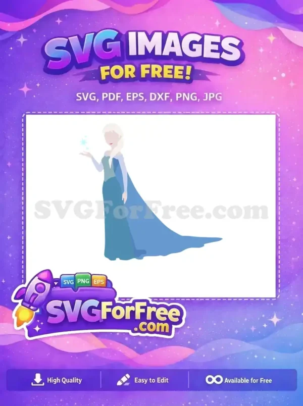 Free Elsa Snowflake Free Gown Frozen Disney Free SVG