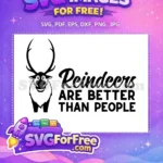 Free Smiling Reindeer Free Antlers Reindeer Better Frozen Free SVG - Instant Download