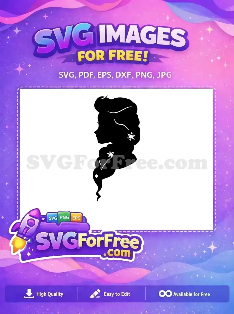 Free Anna Smiling Free Elsa Snow Frozen Free SVG 2