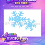 Free Light Blue Snowflake Free Winter Element Frozen Free SVG 1 - Instant Download