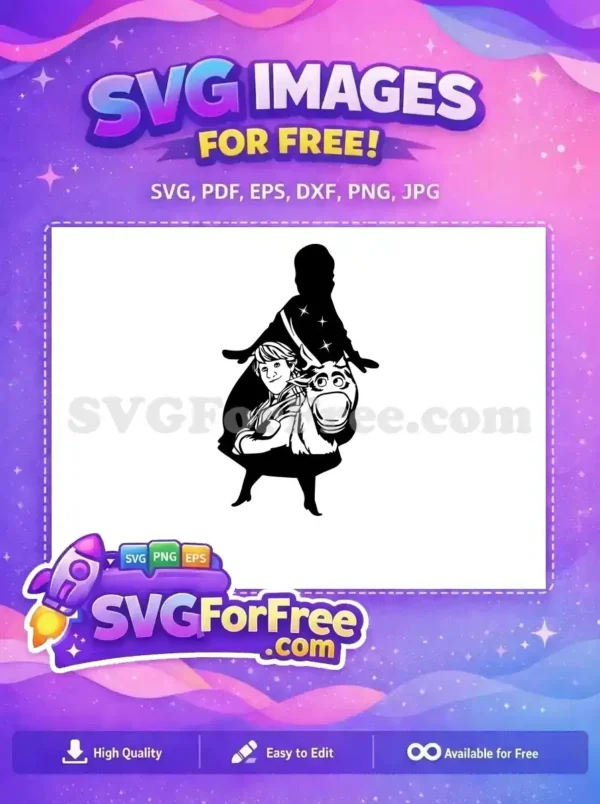Free Elsa Smiling Free Blue Dress Frozen Free SVG 3