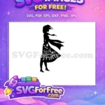 Free Elsa Snowflakes Detail Free Blue Dress Frozen Free SVG - Instant Download