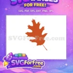 Free Autumn Leaf Free Orange Oak Frozen Free SVG - Instant Download