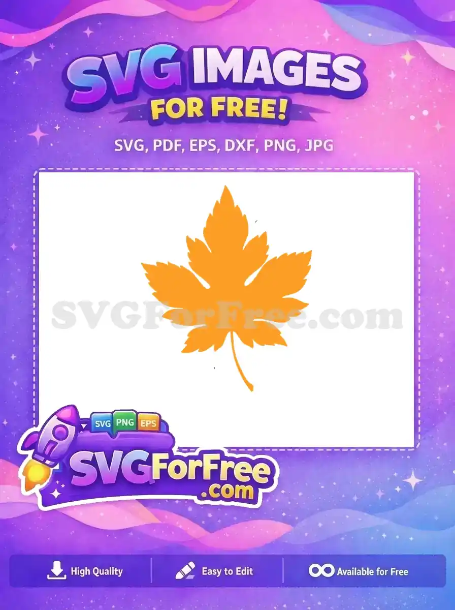 Free Orange Maple Leaf Free Simple Frozen Free SVG