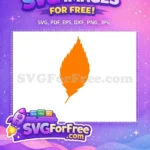 Free Orange Autumnal Leaf Free Frozen Inspired Free SVG - Instant Download