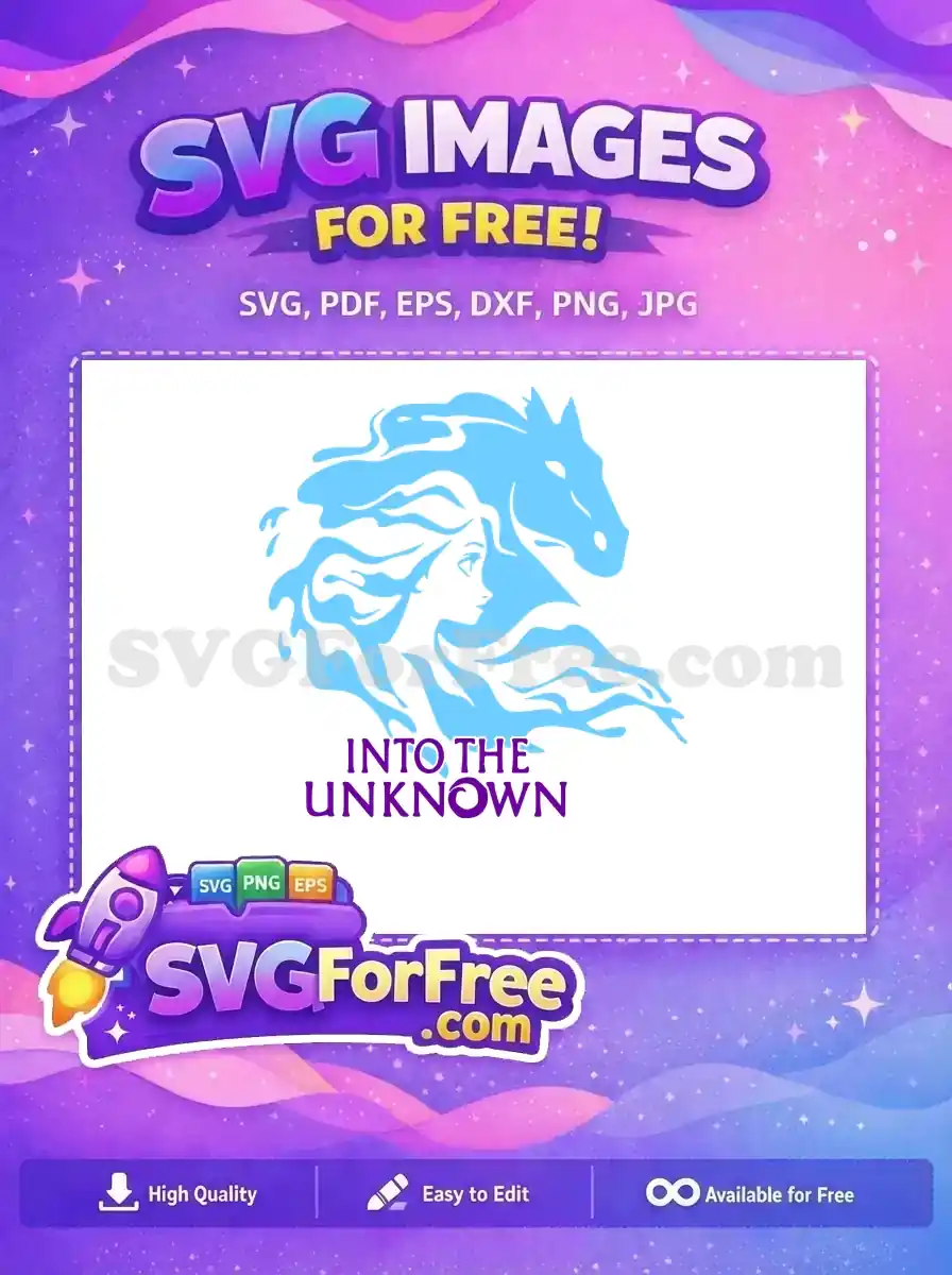 Free Elsa Water Horse Free Flowing Mane Frozen Free SVG