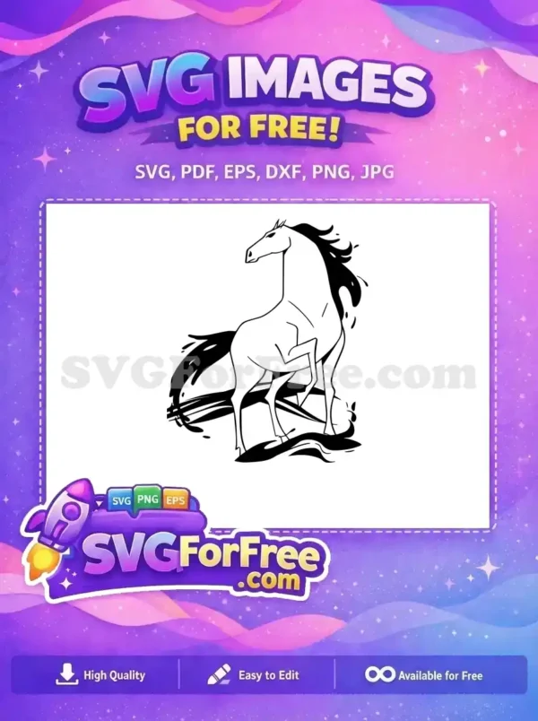 Free Horse Mane Free Black Tail Frozen Disney Free SVG
