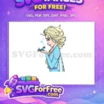 Free Elsa Blonde Braid Free Bruni Salamander Frozen Free SVG - Instant Download