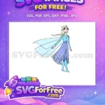 Free Blonde Braid Free Light Blue Dress Frozen Free SVG - Instant Download