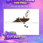 Free Peeking Olaf Free Goofy Grin Frozen Free SVG - Instant Download