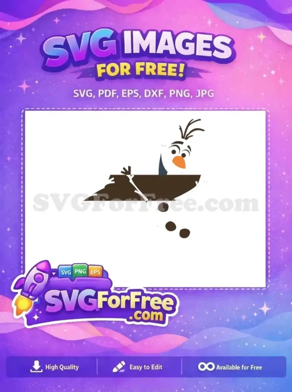 Free Peeking Olaf Free Goofy Grin Frozen Free SVG