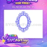 Free Ornate Flourish Frame Free Frozen Disney Frame Free SVG - Instant Download