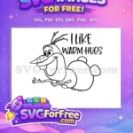 Free Smiling Olaf Free Warm Hugs Expression Frozen Free SVG - Instant Download