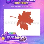 Free Maple Leaf Free Orange Simple Fall Free SVG - Instant Download