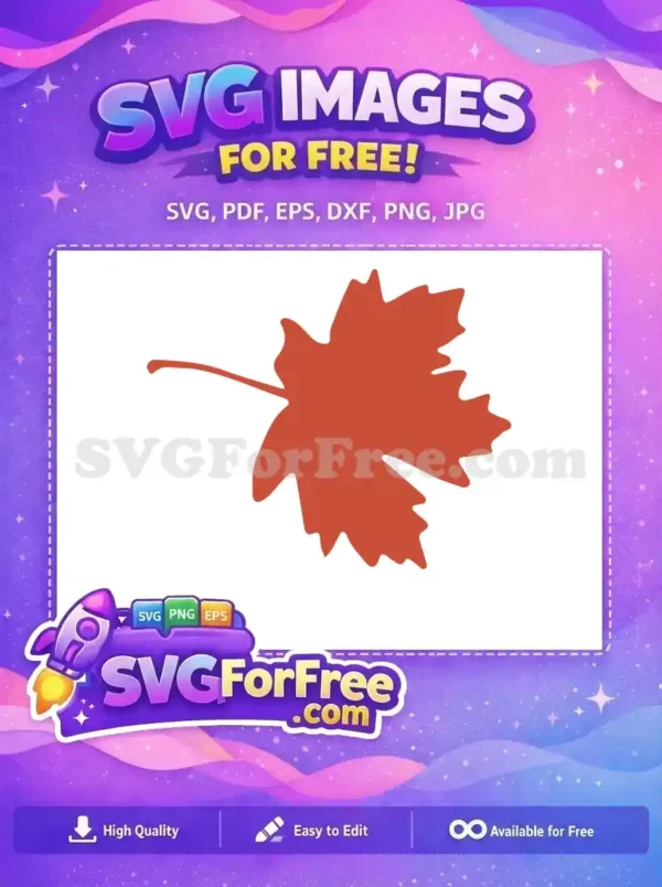 Free Maple Leaf Free Orange Simple Fall Free SVG