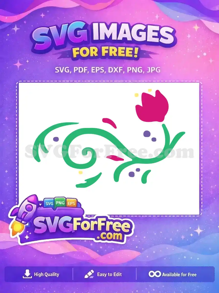Free Floral Swirls Free Anna Flower Frozen Free SVG