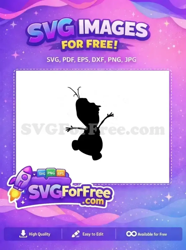 Free Silhouette Olaf Free Cheerful Expression Frozen Free SVG Free Silhouette Olaf Free Cheerful Expression Frozen Free SVG