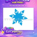 Free Blue Snowflake Free Sharp Edges Frozen Free SVG 1 - Instant Download