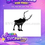 Free Sven Silhouette Free Reindeer Antlers Frozen Free SVG 1 - Instant Download