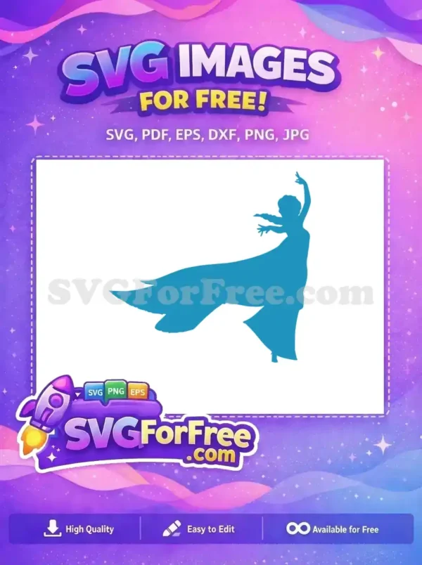 Free Elsa Silhouette Free Ice Powers Frozen Free SVG
