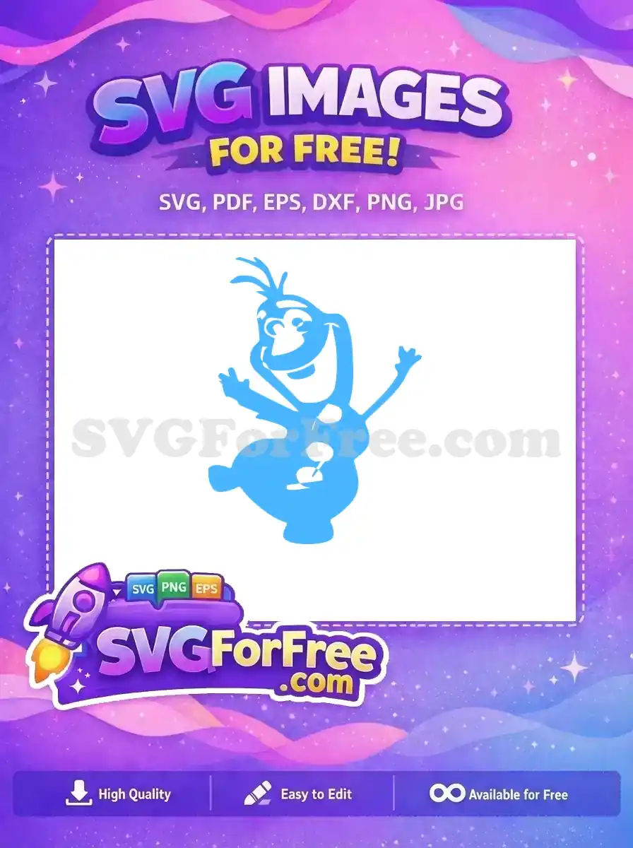 Free Smiling Expression Free Waving Arms Frozen Free SVG
