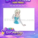 Free Blonde Braid Free Elsa Confident Frozen Free SVG - Instant Download
