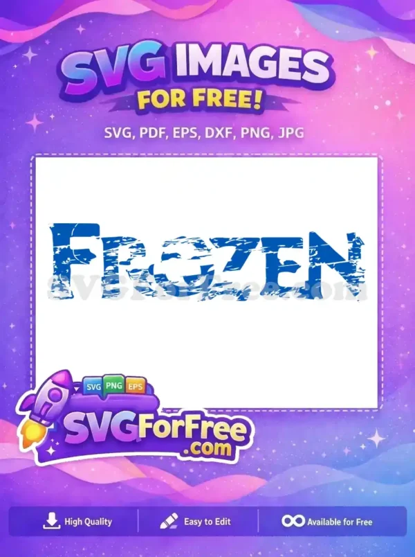 Free Distressed Letters Free Frozen Movie Title Free SVG