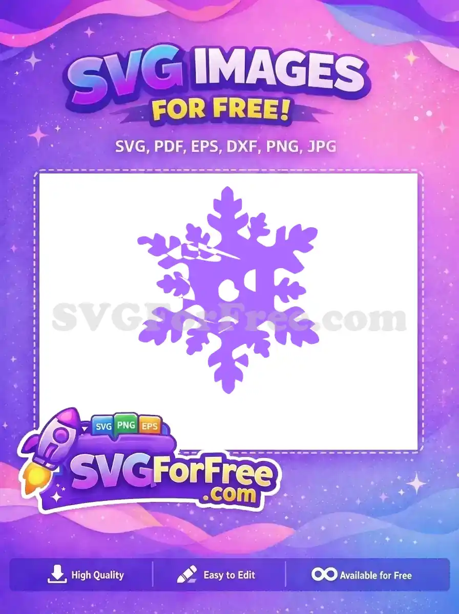 Free Purple Snowflake Free Frozen Detail 1 Movie Free SVG