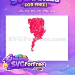 Free Elsa Profile Free Distressed Silhouette Frozen Free SVG - Instant Download