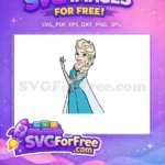Free Smiling Elsa Free Blonde Braid Frozen Movie Free SVG - Instant Download