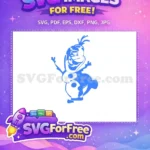 Free Blue Olaf Smiling Free Arms Waving Frozen Free SVG - Instant Download