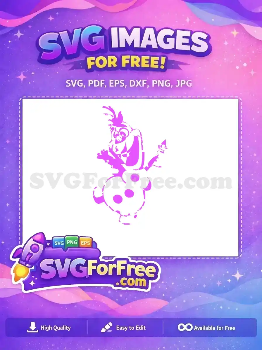 Free Goofy Smile Free Purple Carrot Nose Frozen Free SVG