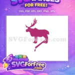 Free Sven Silhouette Free Reindeer Antlers Frozen Free SVG 2 - Instant Download