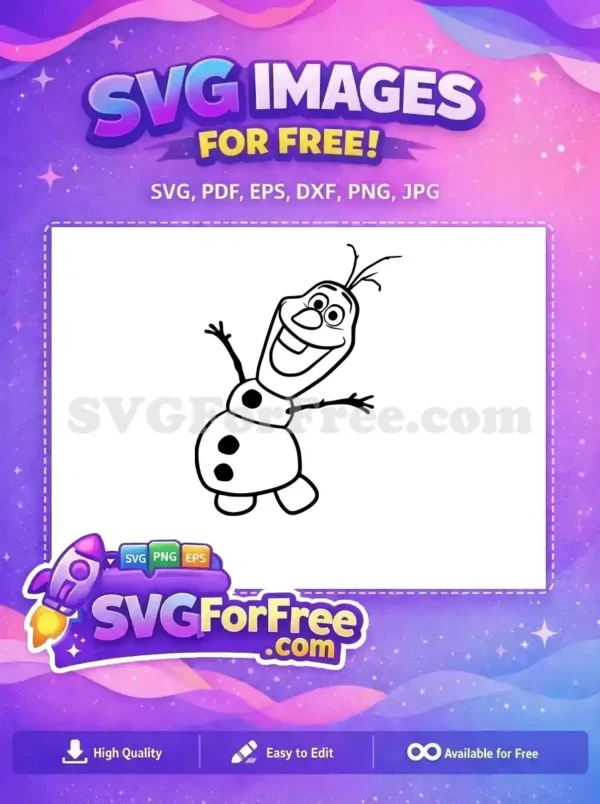 Free Smiling Expression Free Stick Arms Frozen Free SVG 1