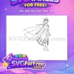Free Elsa Snowflakes Free Princess Silhouette Frozen Free SVG - Instant Download