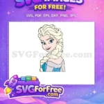 Free Blonde Braid Free Smiling Elsa Frozen Free SVG 2 - Instant Download