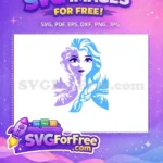 Free Elsa Portrait Free Castle Silhouette Frozen Free SVG - Instant Download