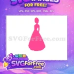 Free Pink Dress Free Anna Silhouette Frozen Free SVG - Instant Download